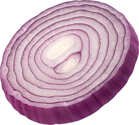 Red onion ring isolated