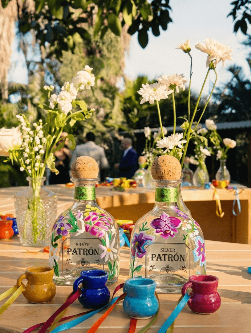 Tequila handpainted bottle