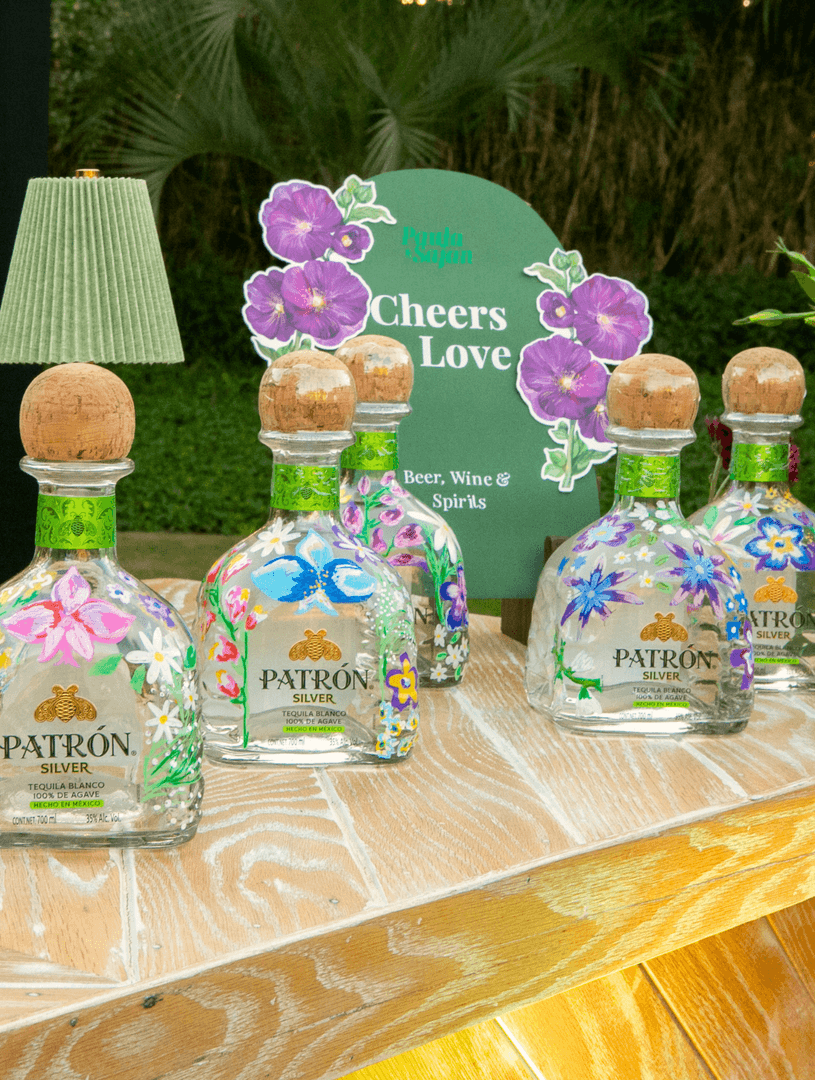 Tequila handpainted bottle Patron